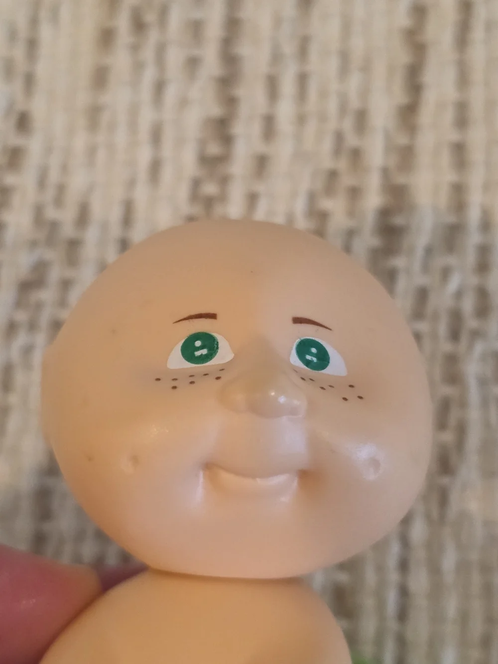 Vintage 1983 Cabbage Patch Green-Diaper Baby Crawling Doll Toy
